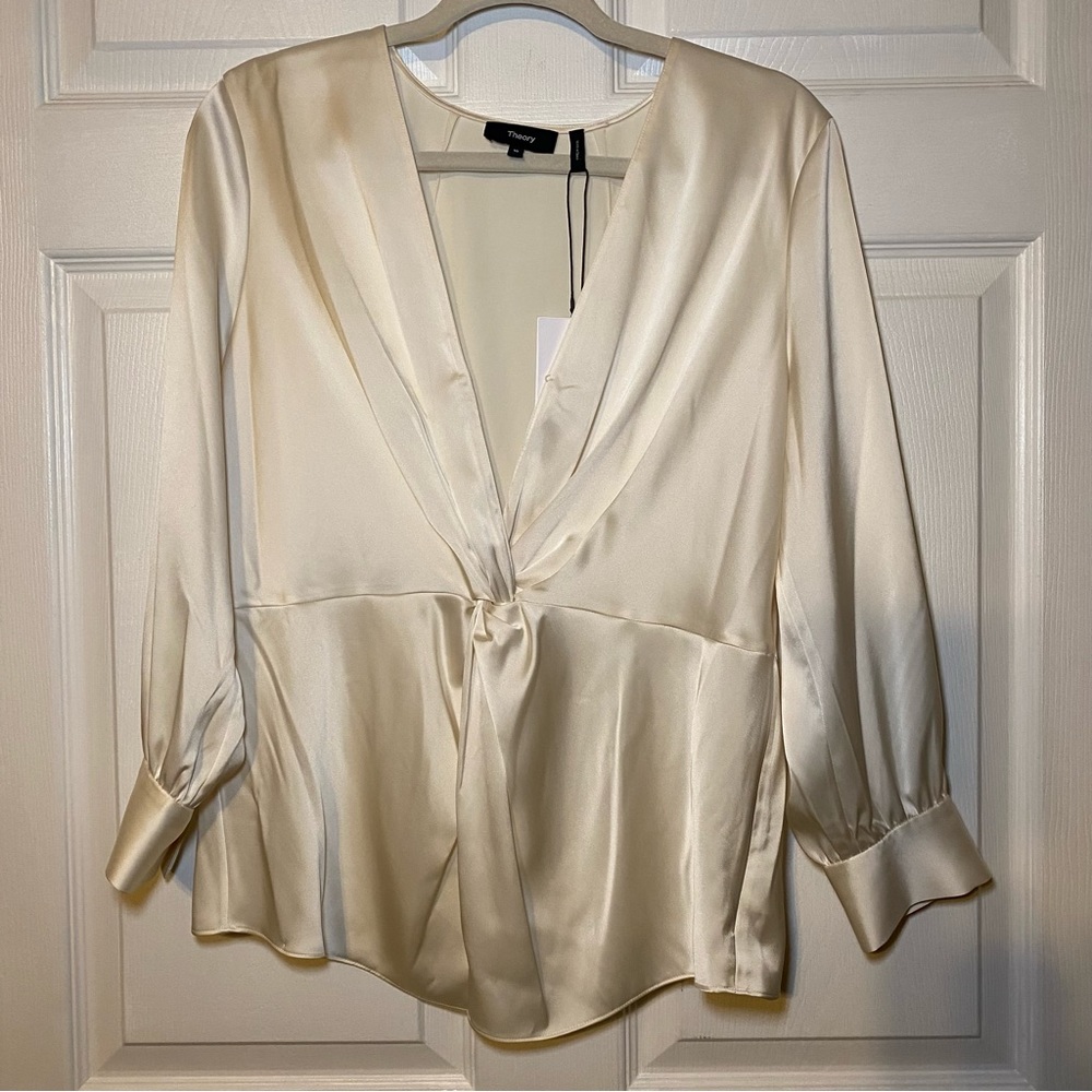Theory Soft Satin Blouse Size 10